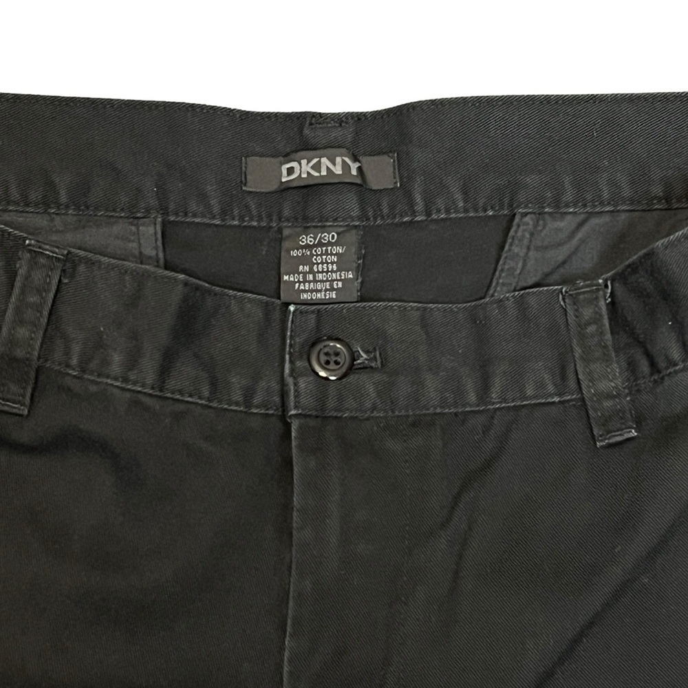Men’s DKNY Chino khaki Pant. Black Size 36x27 #1048 - Picture 2 of 5